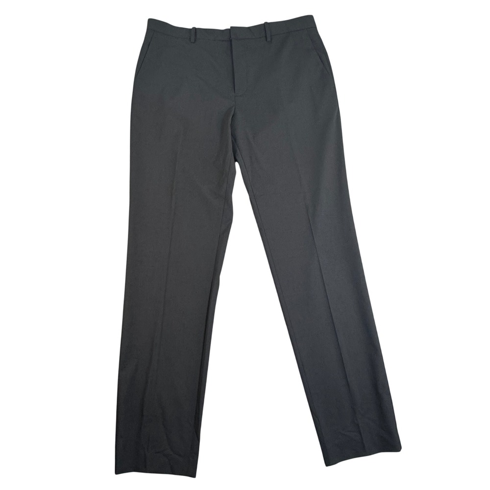 Theory Mayer New Tailor 2 Mens Black Virgin Wool Stretch Dress Pants 38